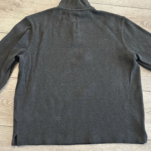 Polo Ralph Lauren Sweater Mens Large Gray 1/4 Zip Pony Logo Casual - Picture 8 of 9